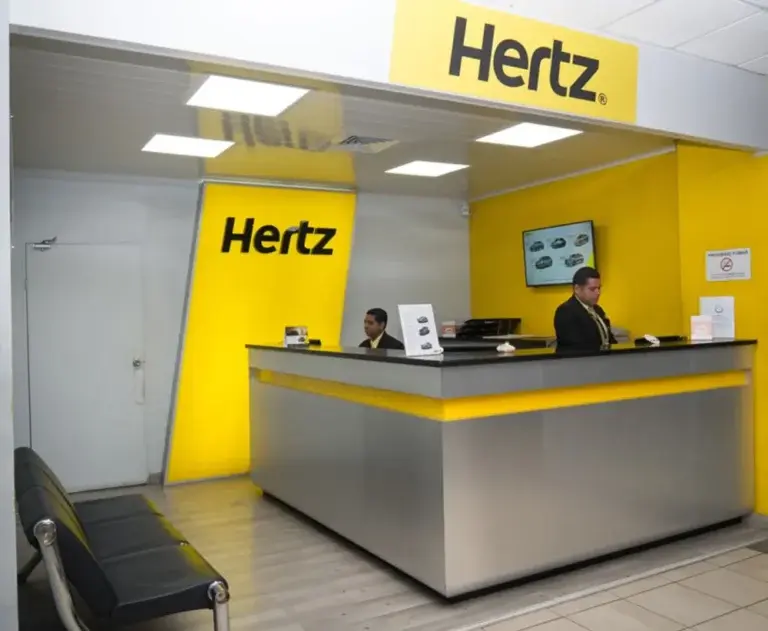 Hertz rental counter at Tocumen International Airport, Panama