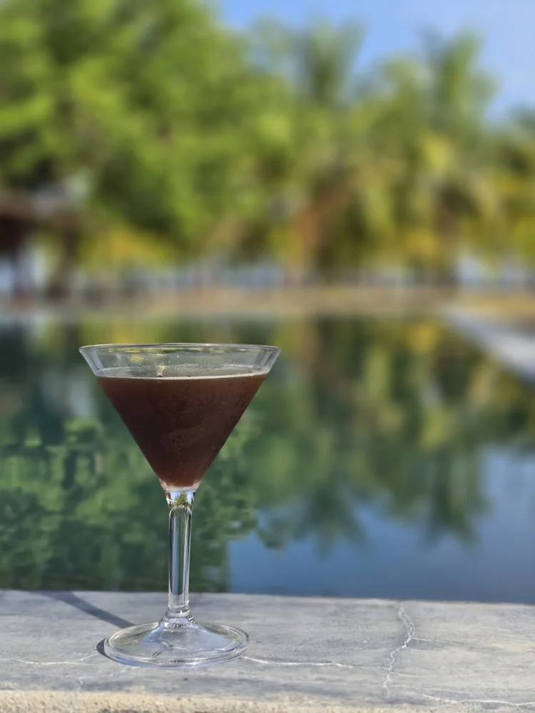Tropical cocktail beside the Bliss Beach pool