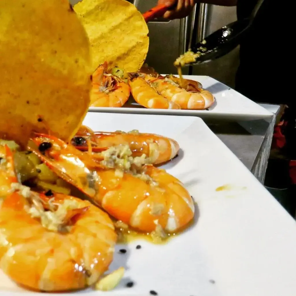 Shrimp dish from the Kokodrilo kitchen at Bliss Beach