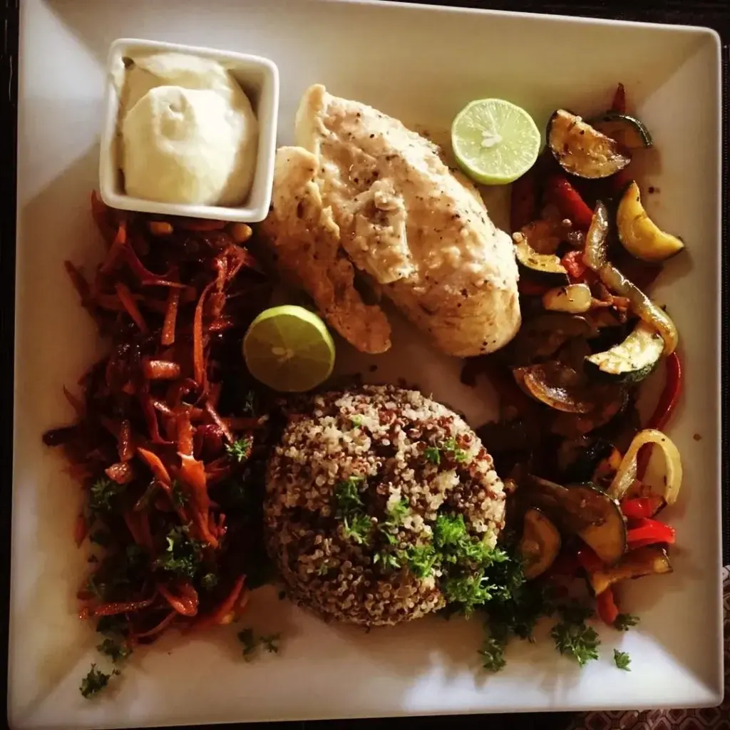 Plated dish from the Kokodrilo kitchen at Bliss Beach