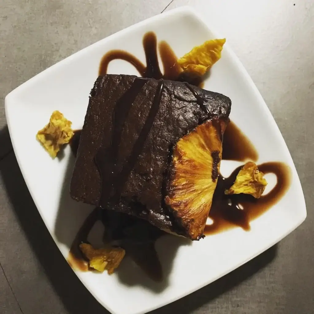 Plated dish from the Kokodrilo kitchen at Bliss Beach